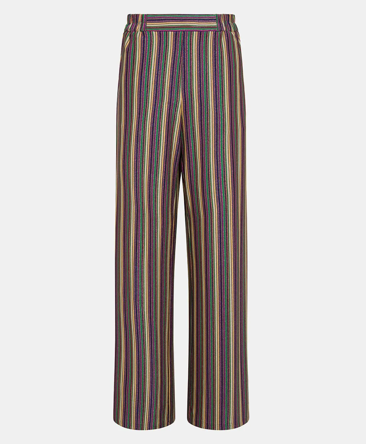 Baccarat Pantalon Raye En Jersey Lurex - Vert Multicolore