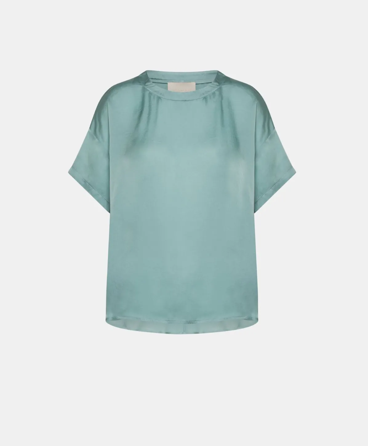 Blouse Alonso En Soie Unie - Ceruleen