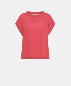 Blouse Curacao En Acetate De Soie - Amarante