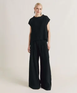 Blouse En Acetate De Soie Curacao - Noir