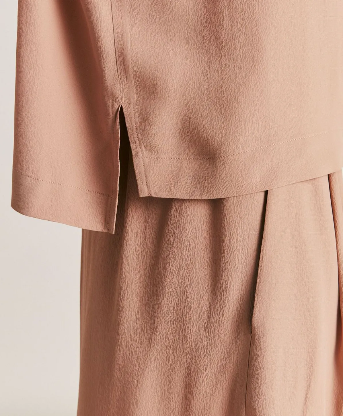 Blouse En Acetate De Soie Curacao - Nude