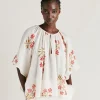 Blouse En Gaze Tarida - Creme/Cerise Noire
