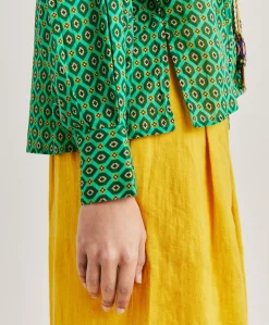Blouse Gypsofilia En Voile De Coton Imprime - Emeraude