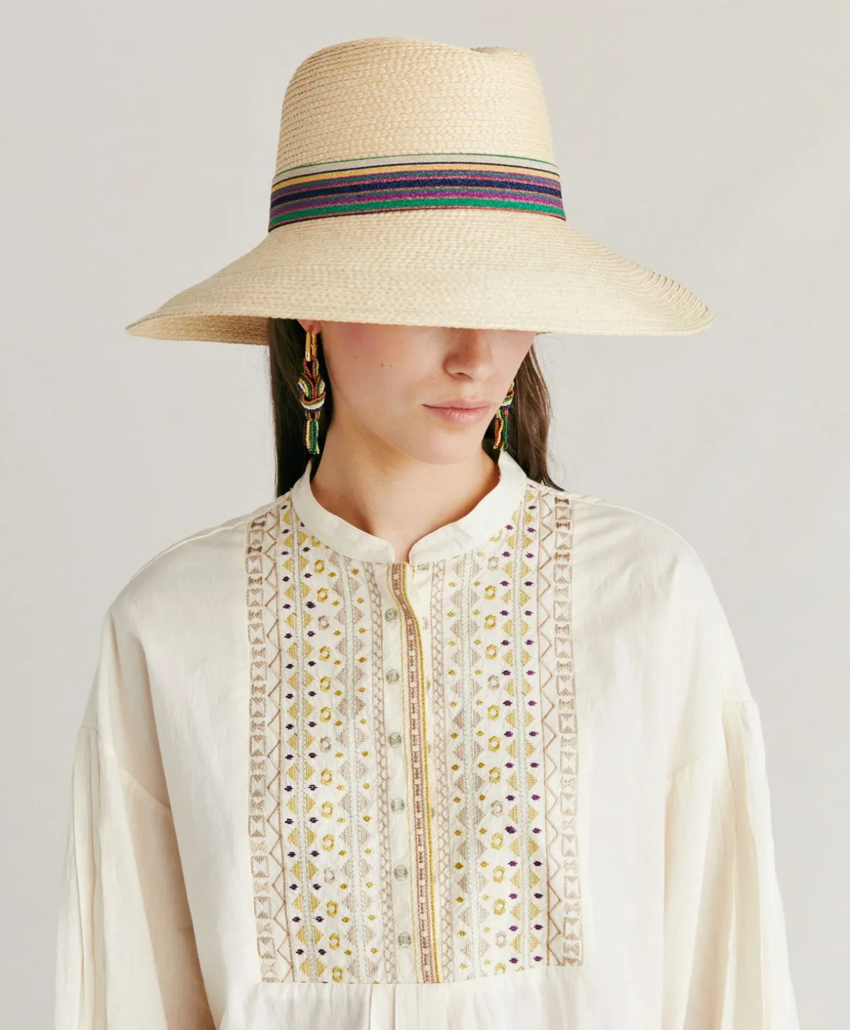 Blouse Raphael En Voile De Coton Brode - Creme
