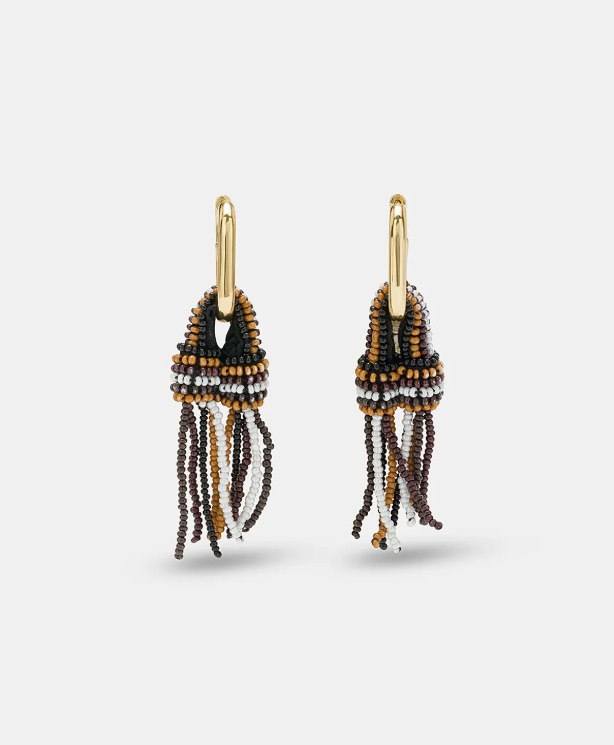 Boucles D'Oreilles Avec Perles Zimmari - Cacao Multicolore