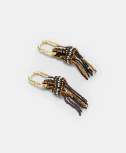 Boucles D'Oreilles Avec Perles Zimmari - Cacao Multicolore