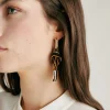 Boucles D'Oreilles Nodu Avec Perles - Cacao Multicolore