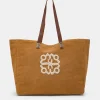 Cabas Paraguan En Toile Avec Broderie - Brandy