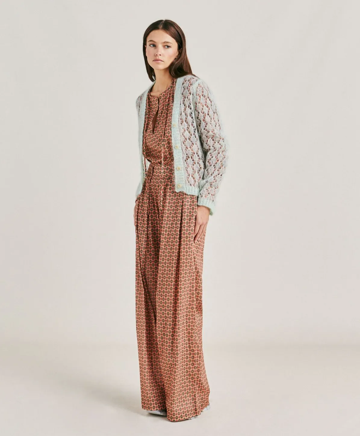 Cardigan Altea En Mohair Doux - Turquoise