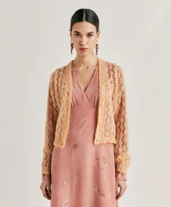 Cardigan Altea En Mohair Doux - Orange