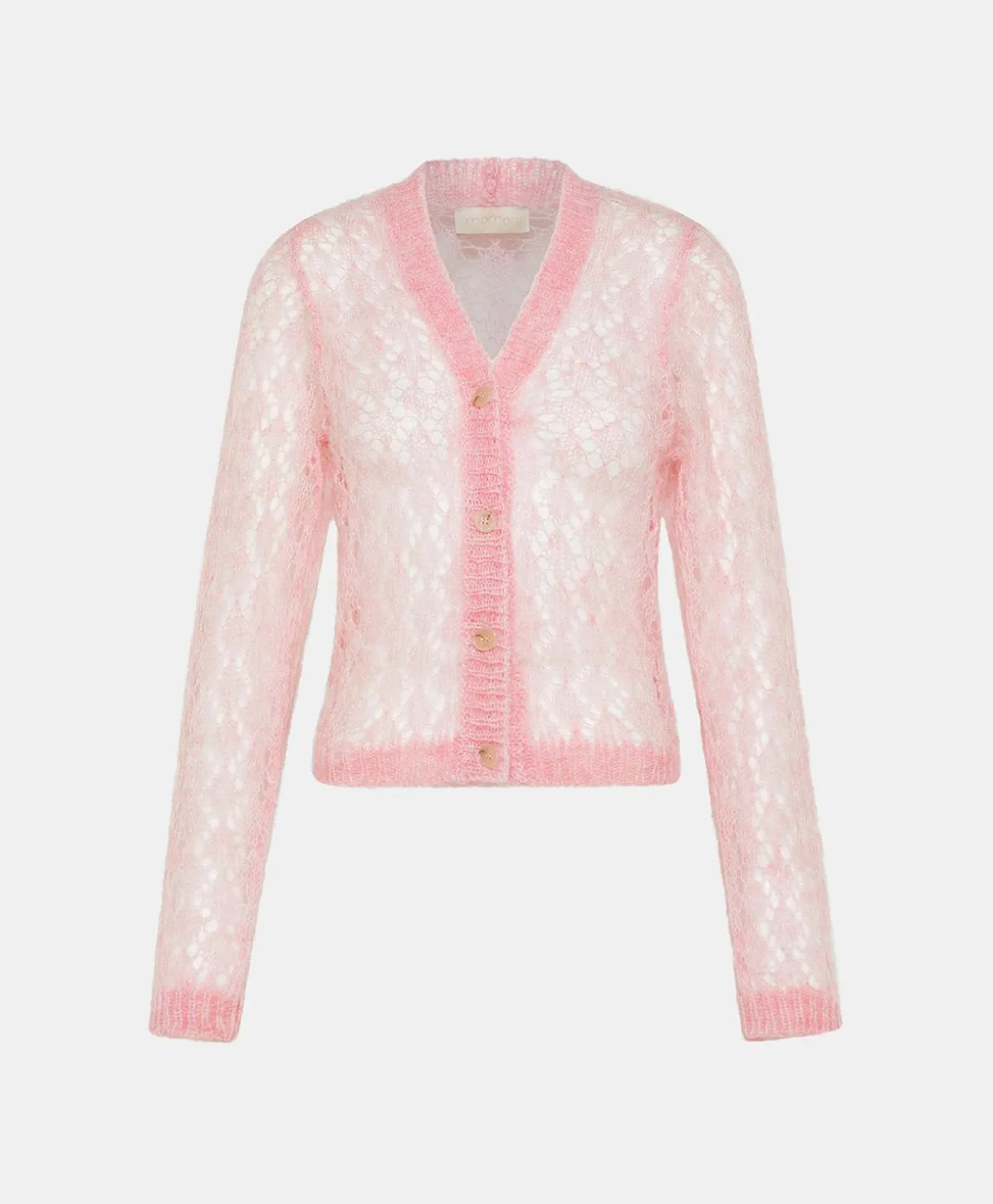 Cardigan Altea En Mohair Doux - Rose Bebe