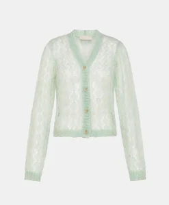 Cardigan Altea En Mohair Doux - Turquoise