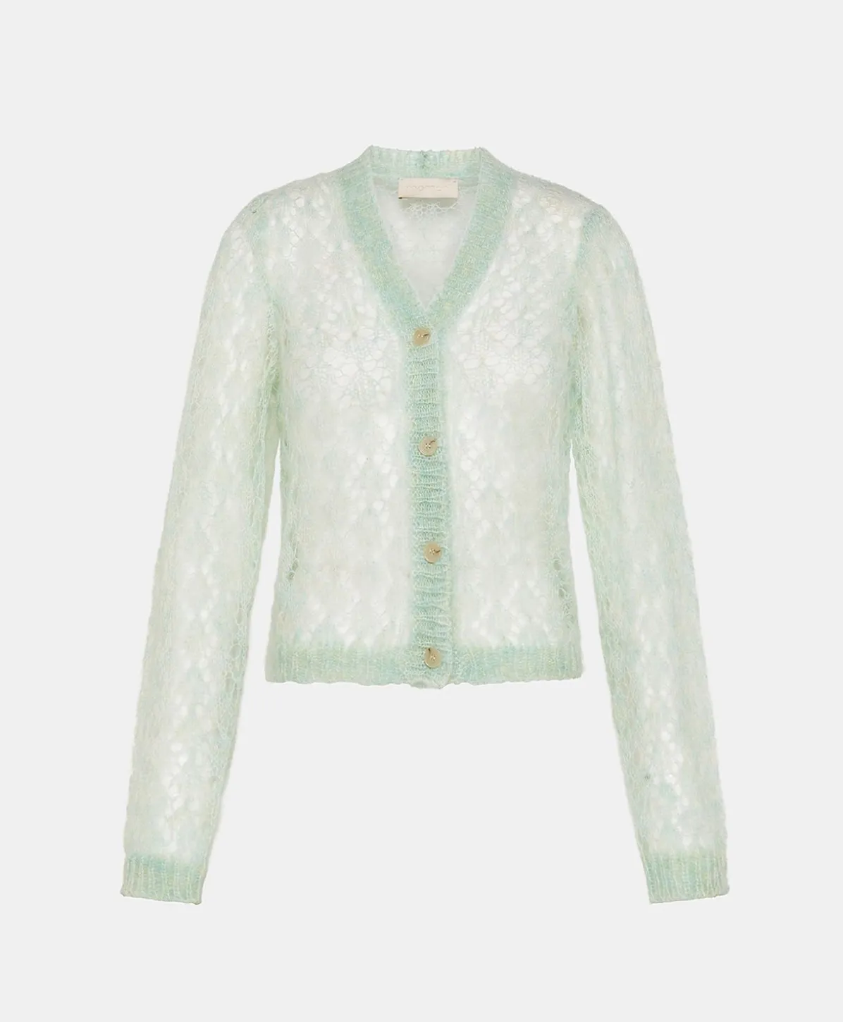 Cardigan Altea En Mohair Doux - Turquoise