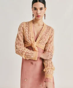 Cardigan Altea En Mohair Doux - Orange