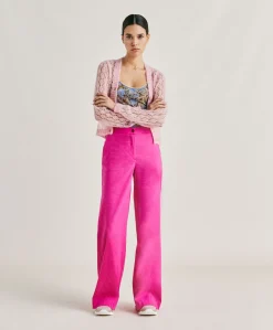 Cardigan Altea En Mohair Doux - Rose Bebe