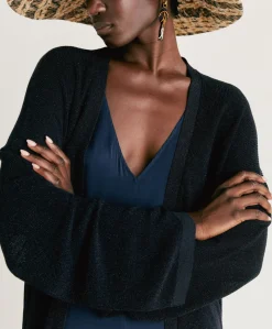 Cardigan Costa Mesa Pearl Lurex - Bleu Nuit