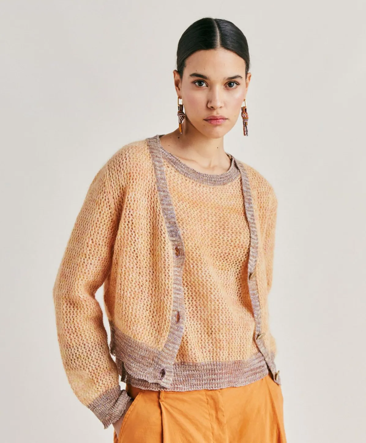 Cardigan Dream En Mohair Doux - Orange