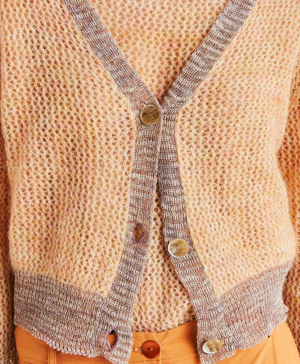 Cardigan Dream En Mohair Doux - Orange