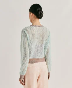 Cardigan Dream En Mohair Doux - Turquoise