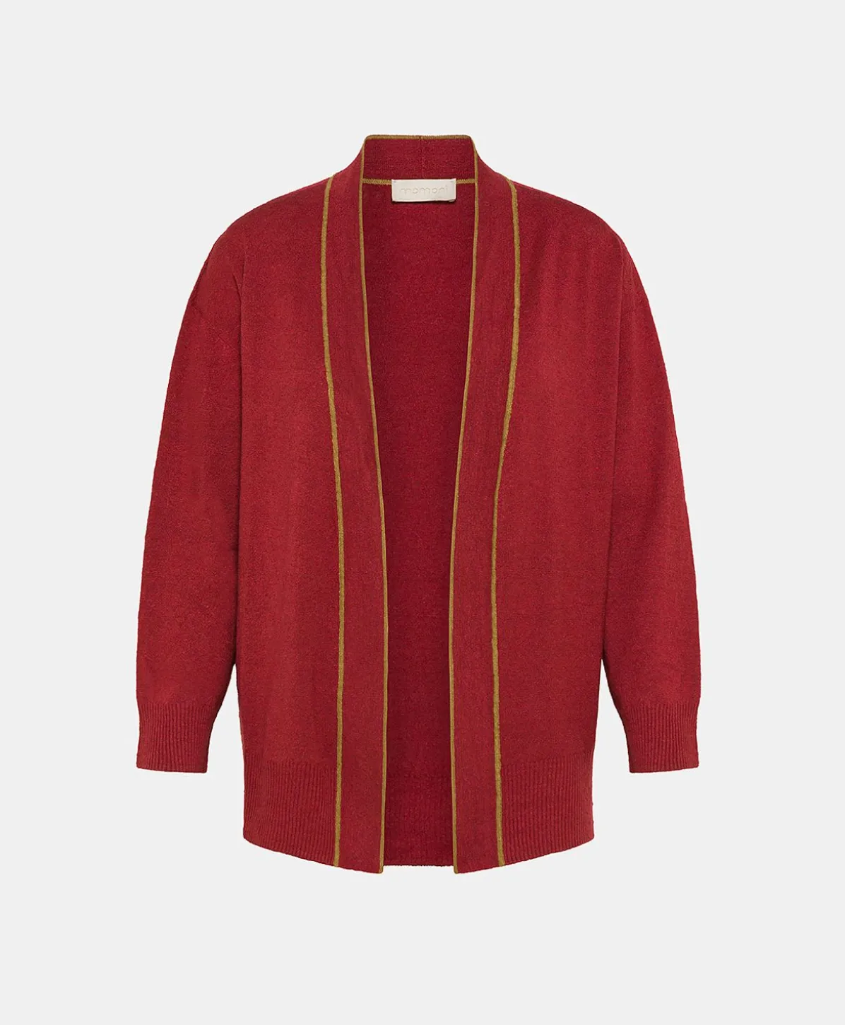 Cardigan En Lin Stretch Sandy - Bordeaux