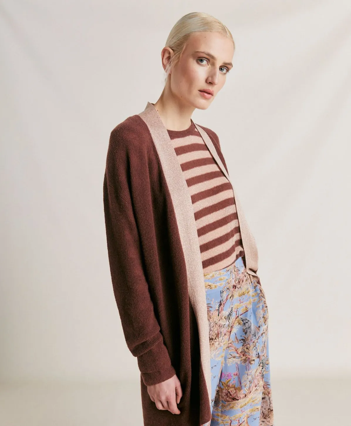 Cardigan Flossy Perle Avec Details Lurex - Glace'