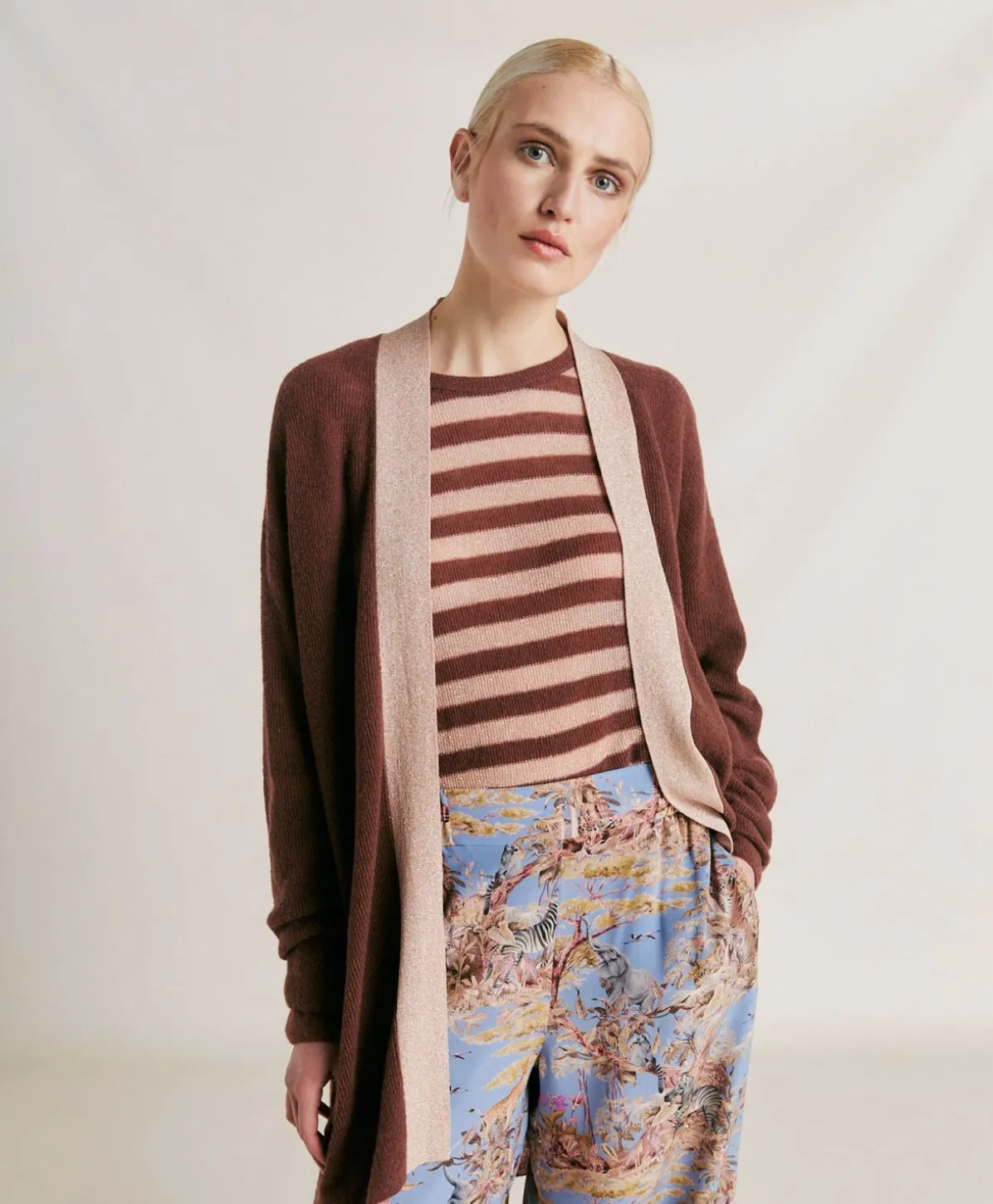Cardigan Flossy Perle Avec Details Lurex - Glace'