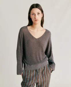 Cardigan Lurex Perle Fresno - Ecorce