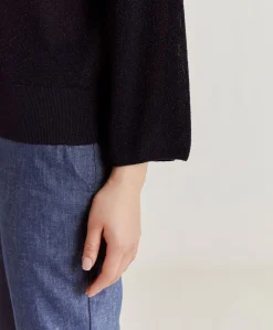 Cardigan Lurex Perle Fresno - Bleu Nuit