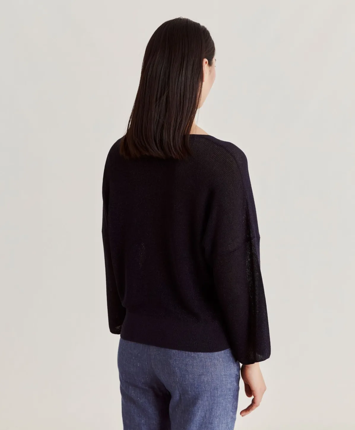 Cardigan Lurex Perle Fresno - Bleu Nuit