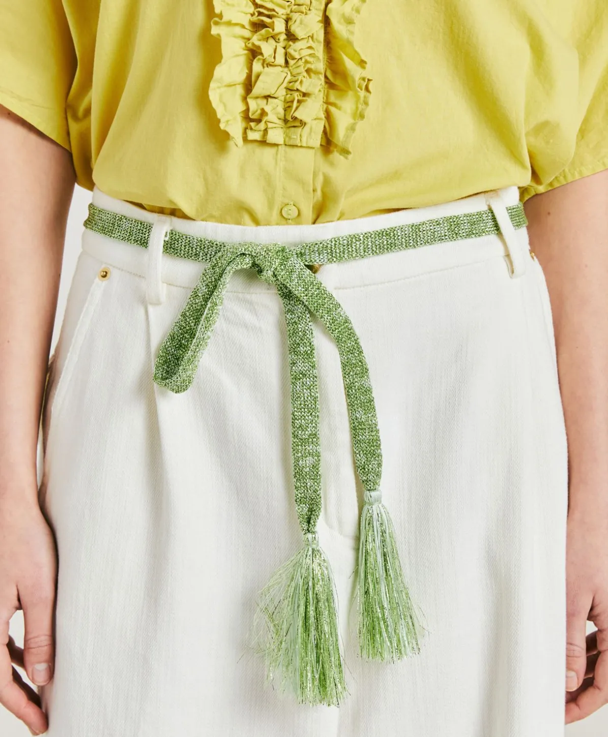 Ceinture Aulne Avec Pompon Lurex - Avocat