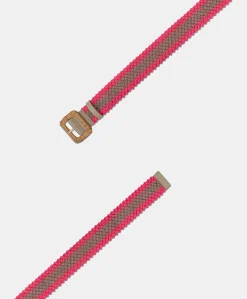 Ceinture Malika Avec Boucle En Raphia - Sable/Rose