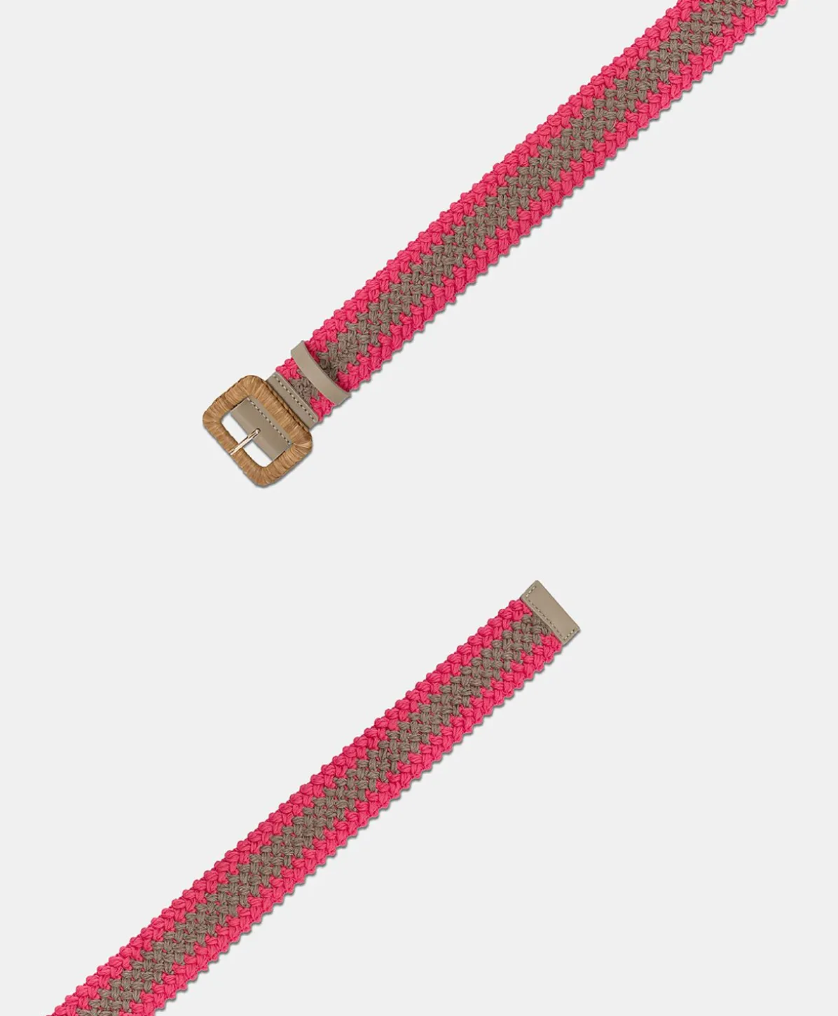 Ceinture Malika Avec Boucle En Raphia - Sable/Rose
