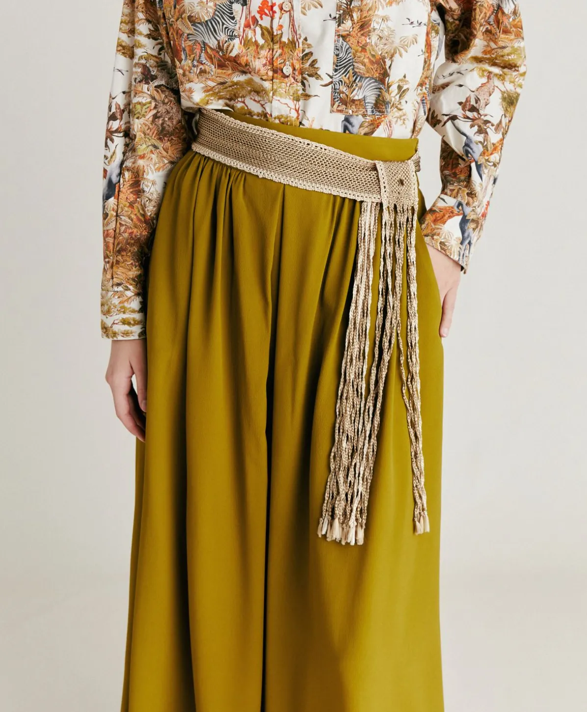 Ceinture Millor Avec Frange - Sable/Creme