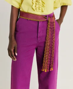 Ceinture Millor Avec Frange - Cyclamen/Lime