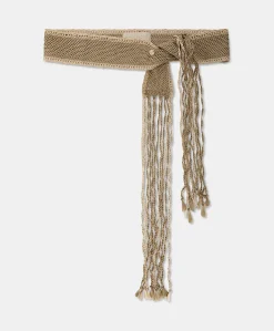 Ceinture Millor Avec Frange - Sable/Creme