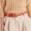 Ceinture Montoya En Cuir Nappa - Papaye