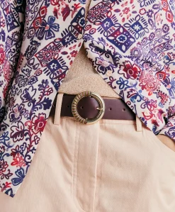Ceinture Montoya En Cuir Nappa - Cyclamen