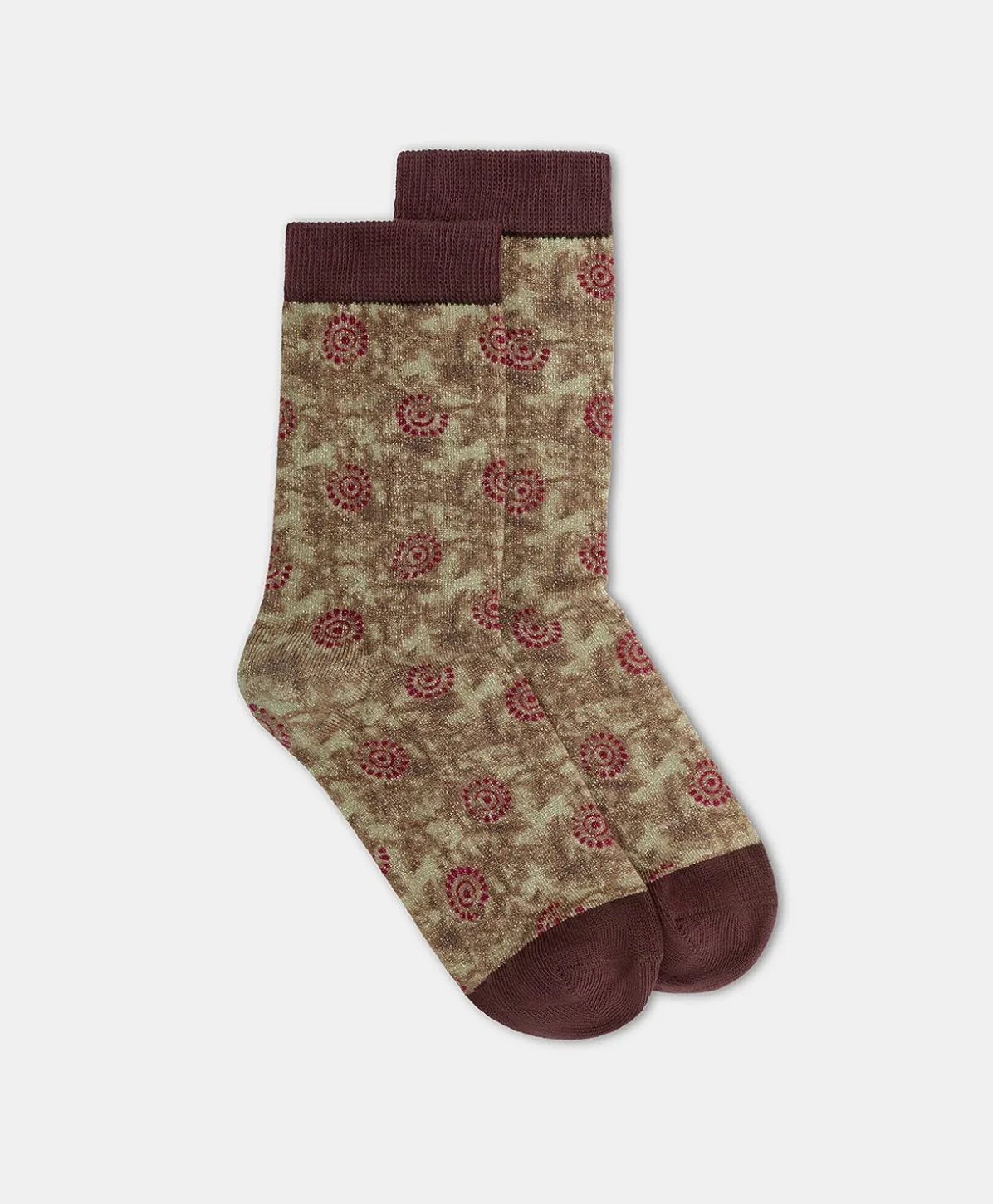 Chaussettes Imprimees Paraiso - Sable/Vin