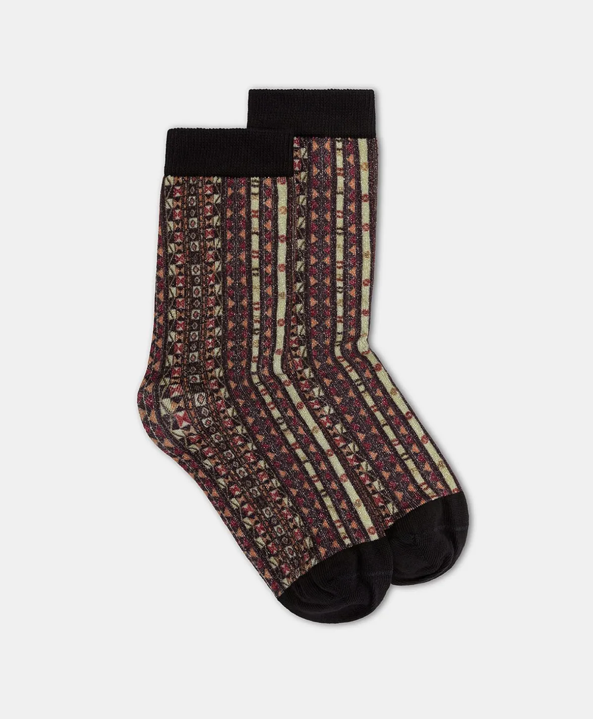 Chaussettes Imprimees Paraiso - Noir Multicolore