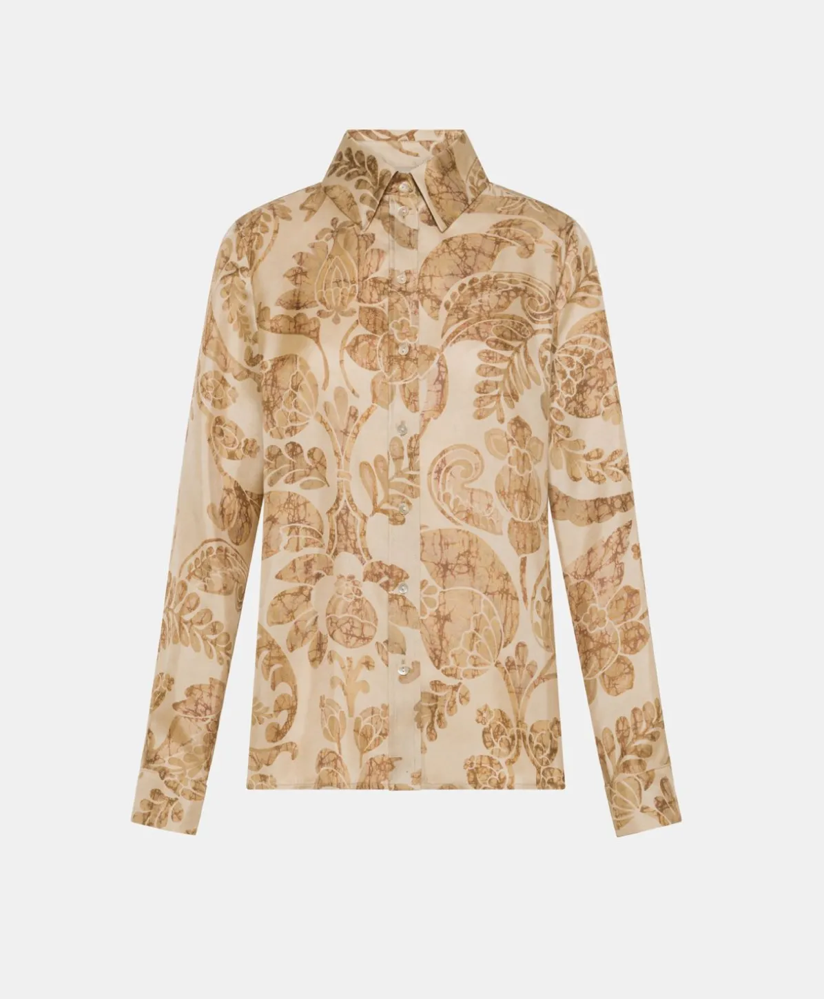 Chemise Arles En Twill De Soie - Poudre Multicolore