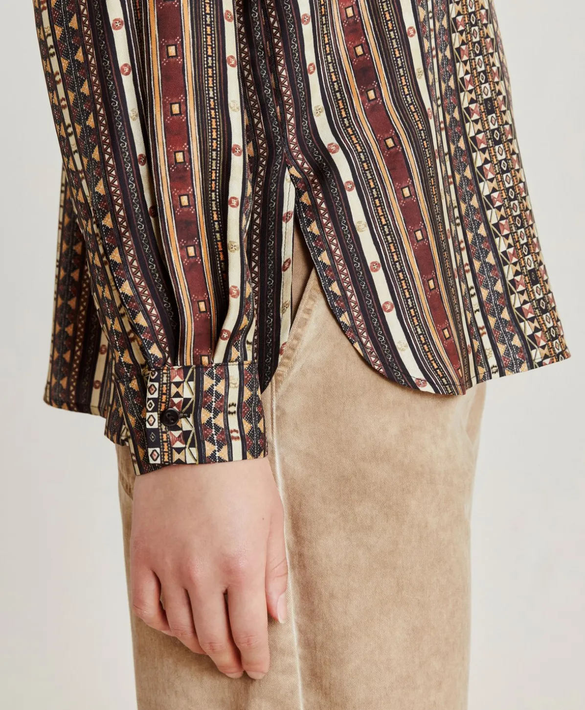 Chemise Arles En Twill De Soie - Noir Multicolore