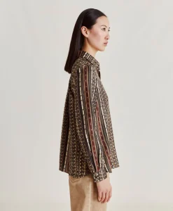 Chemise Arles En Twill De Soie - Noir Multicolore