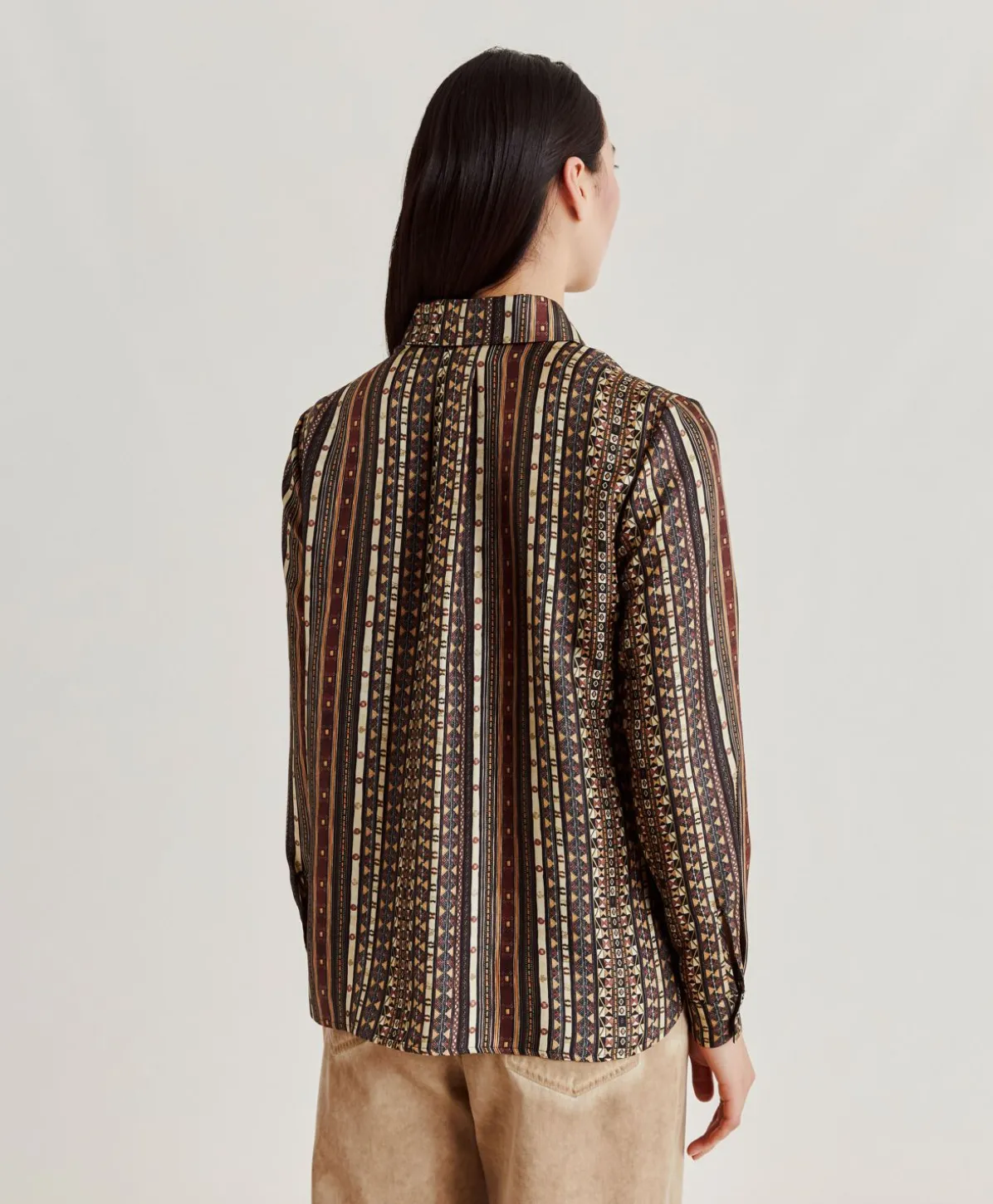 Chemise Arles En Twill De Soie - Noir Multicolore