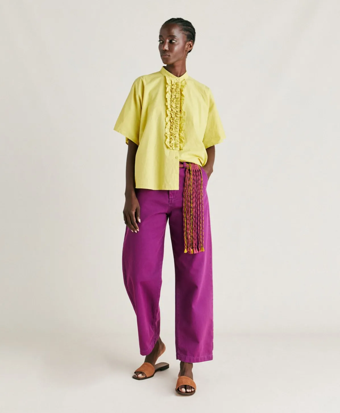 Chemise Berenice En Voile De Coton - Acide