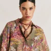 Chemise Brooklyn Crepe De Chine - Olive Multicolore