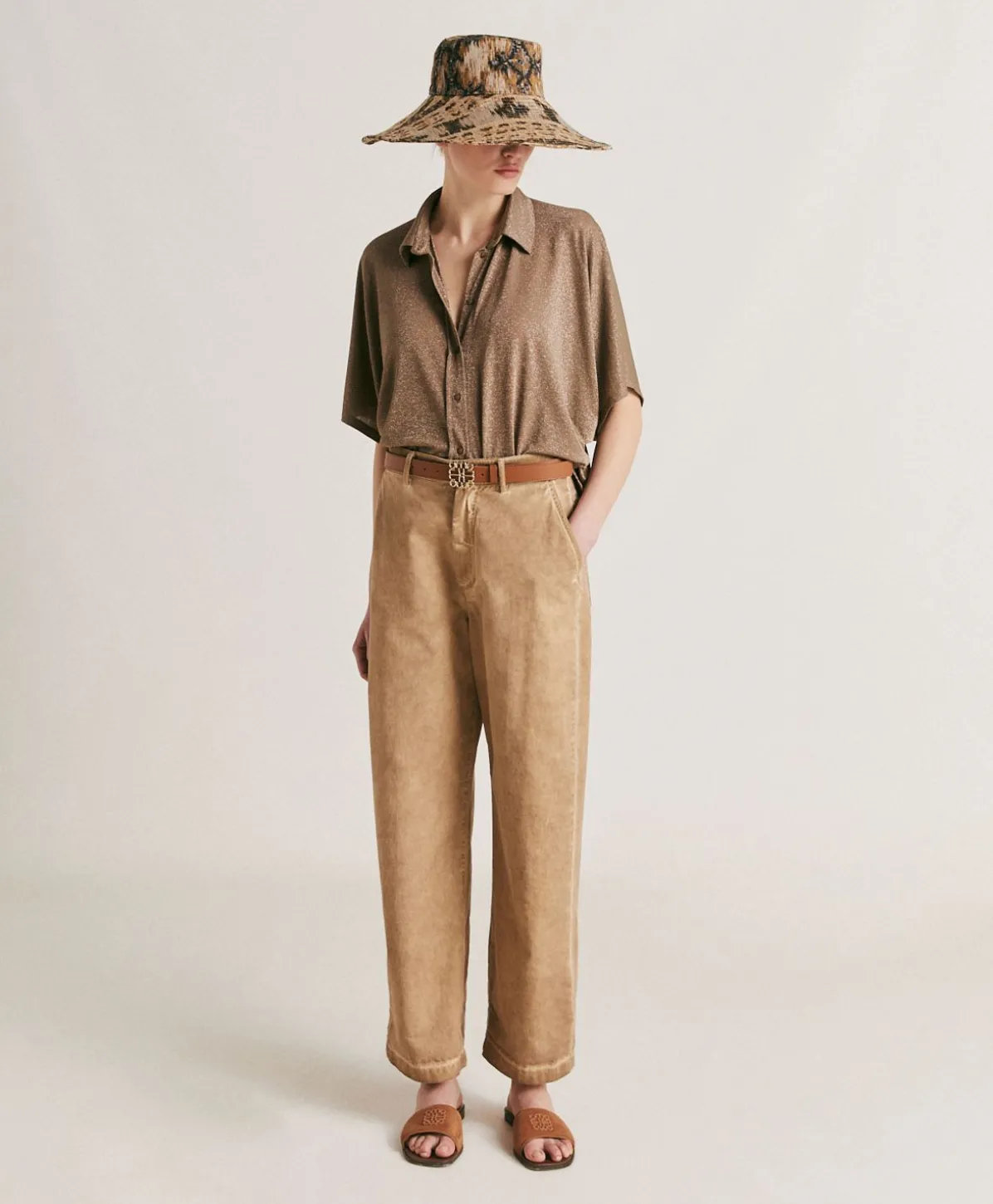 Chemise Brooklyn En Jersey Lurex - Boue