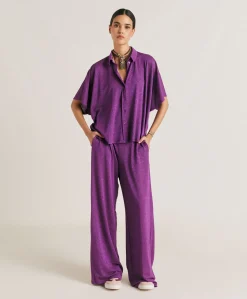 Chemise Brooklyn En Jersey Lurex - Cyclamen