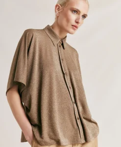 Chemise Brooklyn En Jersey Lurex - Boue