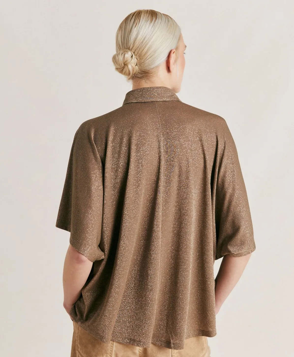 Chemise Brooklyn En Jersey Lurex - Boue