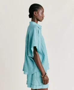 Chemise En Lin Elafonissi - Ceruleen